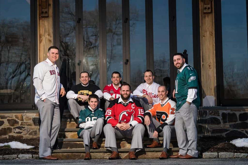 Grooms gave the groomsmen jersey as a gift